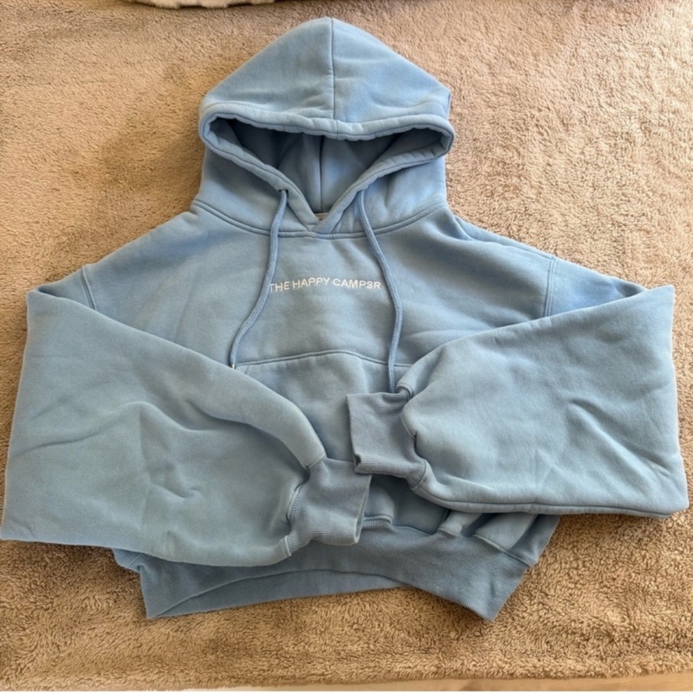 Happy Camp3r Blue Hooded Sweatshirt - Picture 2 of 9